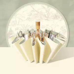 uv 고급 꽃잎 3단 양우산 접이식 양산 여성 큰