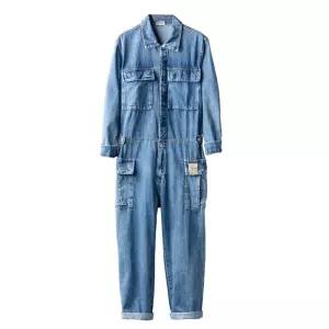 남성 데님 점프수트 스트레이트 작업복
