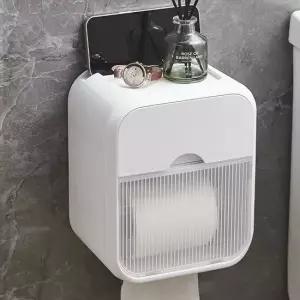 무타공 휴지케이스 휴지걸이 욕실선반 휴대폰거치 화장실 욕실 두루마리 방수 R696