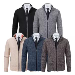 남성 정장 니트집업 L~3XL 남자 니트 가디건 집업 믹스컬러 정장 출근룩 데이트룩 5color