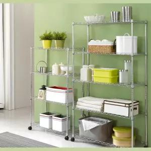 창고 다용도실 크롬 수납 메탈 선반 조립선반 미니선반 랙 메탈렉 철제수납장 앵글 렉