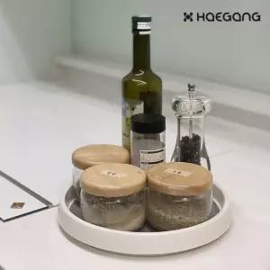 주방 양념통 회전 싱크대 소스 영양제 수납 다용도 트레이 선반 정리 화장품 쟁반 정돈