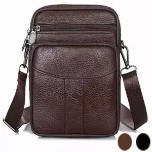 스트랩 소가죽 크로스백 미니 출근가방 남자 회사가방