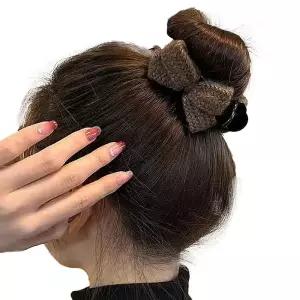 여성 헤어악세사리 머리핀 똥머리 인기 리본 집게핀 작은 데일리 반묶음