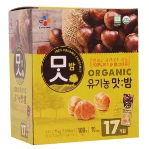 유기농 맛밤 대용량 1BOX (42g × 17팩) / 간편간식 식단관리 간편식
