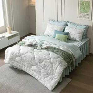 [마르시아][Q]순면 광목 차렵이불+베개커버 4종 풀세트