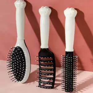 헤어 빗 드라이 스타일링 곱슬머리 헤어 브러쉬 두피 볼륨 마사지 부드러운 나일론 저자극 정전기 방지