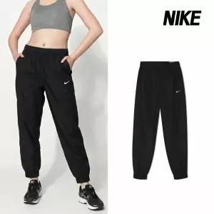 나이키 긴바지 NSW 클래식 우븐 UV 미드라이즈 루즈 조거 여성 블랙 화이트 FV7661-010