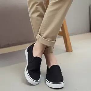 스니커즈 슬립온 단화 베이직 디자인 남성 슬립온 캔버스 소재 발등밴딩 운동화