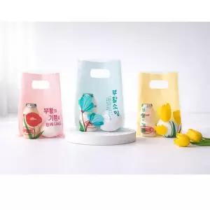 경지사 부활절 계란 손잡이 비닐가방 소 KJ-26 3종 1세트 (전60매) 빨강꽃+파랑꽃+노랑꽃 부활절 계란포장