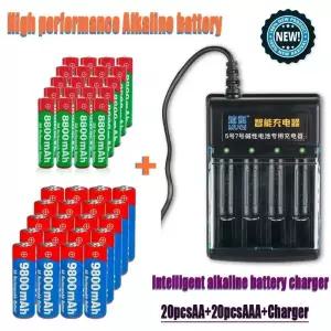 충전기 고성능 충전식 Battery1.5V AA9800Mah+AAA 8800Mah 컴퓨터 시계 RadioVideoGame 전자 장난감