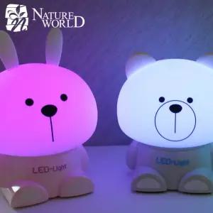 말랑이 무드등 LED 조명등 취침등 수유등 캐릭터 탁상등 USB충전식 5가지색상모드 인테리어소품