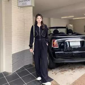 바지 여친 캐주얼 투피스 추동 후드 봄가을 세트 트레이닝 숏 와이드 긴팔세트 BE3