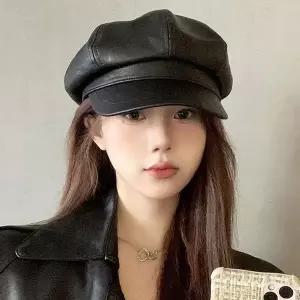 가죽 팔각캡 베레모 레자 뉴스보이캡 빵모자 팔각모