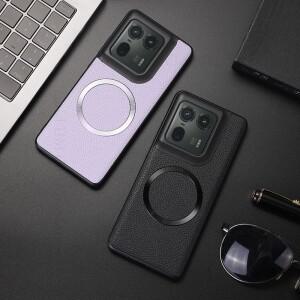 모토로라 엣지 60 프로 파워  50 네오 G86 G56 G66호환용 가죽 폰 마그넷 케이스 맥세이프 무선 충전기 커