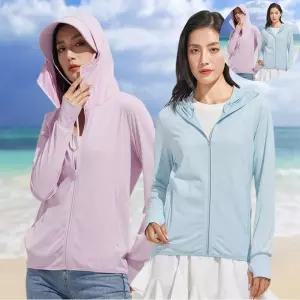 여성바람막이 여성 아이스 쿨 후드 래쉬가드 냉감 점퍼 바람막이 봄