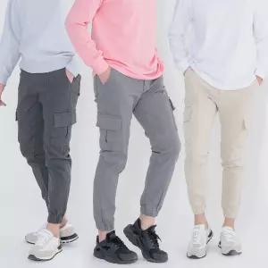 스판 남자 밴딩 카고 조거 팬츠 남성 절개 면 슬랙스 바지 조커 포켓 조그 봄 가을 면바지