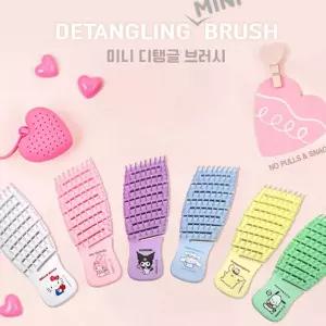 산리오 캐릭터즈 미니 디탱글 브러쉬 택1개 휴대용 여행용 미니 머리빗 브러시 빗 선물 캐릭터 헬로키티 포차코 쿠로미 시나모롤 마이멜로디