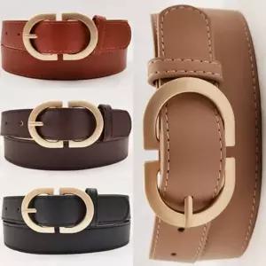 여성용 가죽 허리띠 링 장식 정장벨트 고급 액세서리