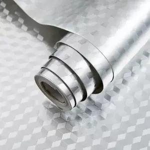 부엌 시트지 알루미늄 싱크대 오염 주방 시트지 방지 하부장 스티커 그리드 격자형 안전 서랍 관리 은색