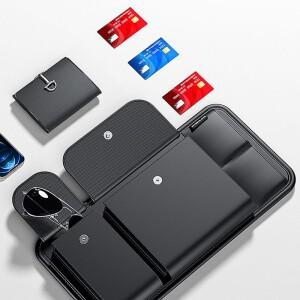 호환 PU 가죽 차량용 선바이저 정리 가방 안경 홀더 다용도 포켓 파우치 카드 수납 자동차 내부용