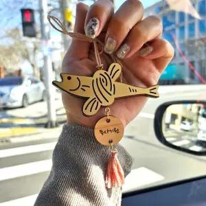 골드 액막이 명태 럭키링 첫차 새차 차량용 선물 무사고 행운 송풍구 룸미러