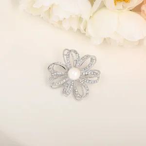 시후주얼리 크리스탈 우아한 꽃리본 브로치 CY150C