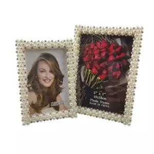 윈코 사진 진주 로맨틱 액자 1P 예쁜 탁상 엔틱 돌 돌잔치 고급 프레임 포토 테이블 용 웨딩 아크릴