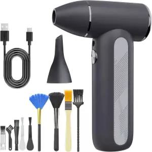 압축 공기 먼지 제거기 - 전기 3 기어 조절 가능한 소형 송풍기 컴퓨터 PC 노트북 키보드 및 자동차용 경량