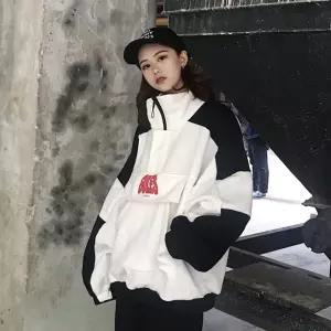 반집업아노락 기모오버핏맨투맨 하프집업커플티 스트릿후드