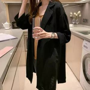 간절기자켓 롱자켓 아우터 데일리 로브 베이직자켓