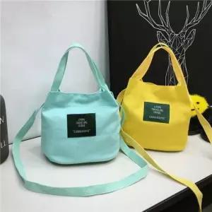 보조가방 캔버스천 손가방 비비드컬러 가벼운 미니가방 작은