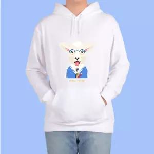 후드티 남여공용 양 파랑 동물 친구들 안경 맞춤 디자인