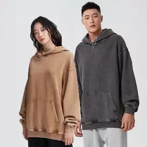 후드티 커플 단체 피그먼트 오버핏 무지 긴팔 티셔츠 상의