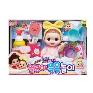 목욕놀이 장난감 아기 유아 욕조 세트 인형미미월드 똘랑이 랑이 역할 엄마 가족 소꿉 어린이완구