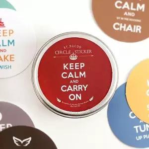 원형스티커 틴 캐리 온 48시트 데코스티커 팬시스티 원형스티커 데코스티커