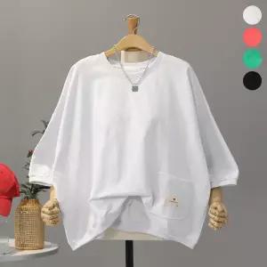 [모노시크] 뉴이트 하트 라벨 포켓 7부 맨투맨_MNTG598