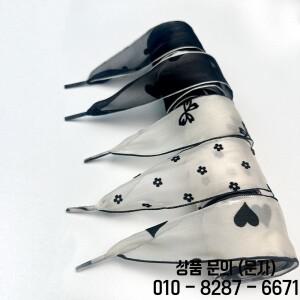 여성용 폴카 도트 리본 신발끈 사랑스러운 꽃무늬 운동화 플랫 스타일 긴 80/100/120/140CM 액세서리