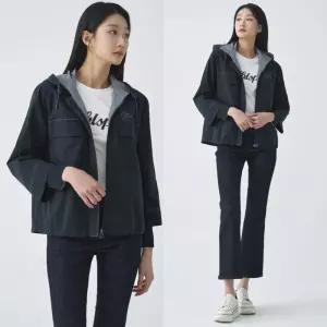 지센 여성 봄가을 후드 숏 코트 LCCAO228