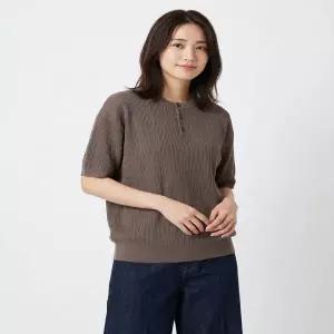 SPAO 코튼100 헨리넥 반팔니트_SPKWG25M02