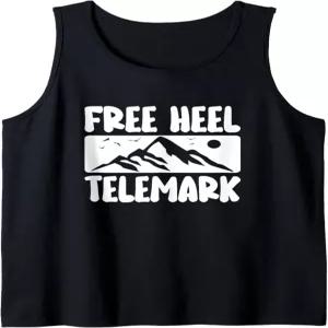 노르딕 프리 힐 스키 텔레마크 스키어 마운틴 탱크 탑