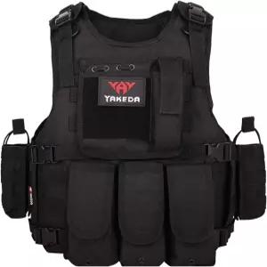 야케다 조절 가능한 전술 에어소프트 트레이닝 조끼 할로윈과 새해를 위한 캠핑 낚시 사냥 선물