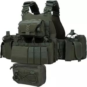 야케다 야외 트레이닝 조끼와 PALS 시스템 다기능 MOLLE 퀵 릴리스 조끼 - 하이킹 캠핑 트레이닝용