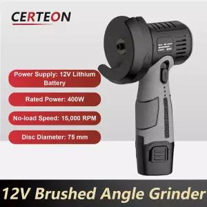 12V 소형 무선 앵글 그라인더 15000RPM 휴대용 금속 목재 절단 연마 광택 가정용 산업용 다용도 공구