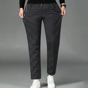 남자 겨울 융털 일자 작업복 패딩 방한 허리밴딩 팬츠 BRn7+2Hhy