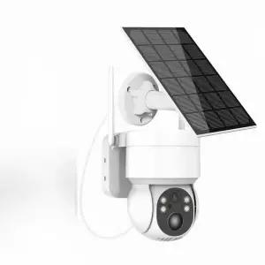 와이파이 카메라 무선 비디오 인체 2K PIR CCTV IP 충전식 장시간 4MP 감지 태양광 iCSee 배터리 대기