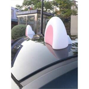 자동차 루프 장식 발광 고양이 귀 캐릭터 인형 차량 외부 꾸미기 장식 램프