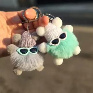 리빙러빙 폼폼이 먼지 인형키링 가방 차키 자동차 핸드폰 키링 귀여운 가방참 백참 에어팟키링