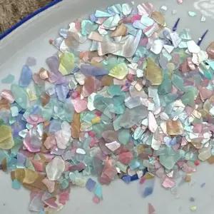 럭셔리 자개 공예 재료 키트 네일 스팽글 조각 모양 블루 디스턴트피크 1번