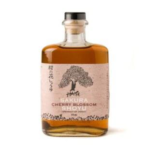 하쿠 사쿠라 벚꽃 쇼유 간장 (375ml) - 수제 일본 통 숙성 경간장 - 딥 소스, 마리네이드, 스시, 고기, 볶음, 라이스 & 아시안 요리용 고급 우마미 소스